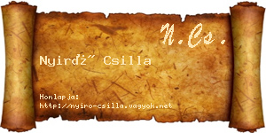 Nyirő Csilla névjegykártya